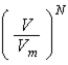 <strong>For a gas of N identical molecules of molecular volume V<sub>m</sub> in total volume V at temperature T,the number of ways of locating the N molecules in the volume is</strong> A) . B) . C) . D) . E) .