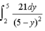 <strong>A uniform linear charge density of 7.0 nC/m is distributed along the y axis from y = 2 m to y = 5 m.Which of the following integrals is correct for the magnitude (in N/C)of the electric field at y = 0 on the y axis?</strong> A) B) C) D) E)none of these