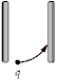 <strong>A positively charged particle is moving in the +y-direction when it enters a region with a uniform electric field pointing in the +x-direction.Which of the diagrams below shows its path while it is in the region where the electric field exists.The region with the field is the region between the plates bounding each figure.The field lines always point to the right.The x-direction is to the right;the y-direction is up.</strong> A) B) C) D) E)