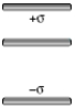 <strong>Three originally uncharged infinite parallel planes are arranged as shown.Then the upper plate has surface charge density σ placed on it while the lower plate receives surface charge density −σ.The net charge induced on the center plate is </strong> A)0. B)−σ/2. C)+σ/2. D)−σ. E)+σ.