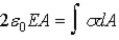 <strong>Which one of the following cannot be a statement of Gauss's Law for some physical situation?</strong> A)4πr<sup>2</sup>ε<sub>0</sub>E = Q. B)2πrLε<sub>0</sub>E = Q. C) . D) . E) .