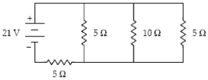 <strong>What is the current in the 10-Ω resistor ? </strong> A)0.60 A B)3.0 A C)1.2 A D)2.4 A E)0.30 A