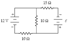 <strong>If ε = 8.0 V,at what rate is that emf providing energy to the circuit shown below? </strong> A)8.4 W B)7.6 W C)5.6 W D)11 W E)2.0 W