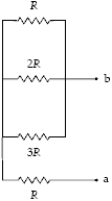 <strong>What is the equivalent resistance between points a and b when R = 13 Ω? </strong> A)29 Ω B)23 Ω C)26 Ω D)20 Ω E)4.6 Ω