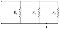 <strong>If R<sub>1</sub> = 3.0 Ω,R<sub>2</sub> = 6.0 Ω,R<sub>3</sub> = 12 Ω,and I = 0.50 A,at what rate is heat being generated in R<sub>1</sub>? </strong> A)20 W B)17 W C)12 W D)31 W E)6.0 W