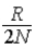 <strong>A circuit consists of N resistors,all of resistance R,connected as shown below.A potential difference V is applied to the circuit.The equivalent resistance of the circuit is </strong> A) . B) . C)R. D)NR. E)2NR.