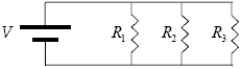 <strong>The circuit below shows three resistors in parallel.R<sub>3</sub> > R<sub>2</sub> > R<sub>1</sub>.The resistors are all made of the same wire with the same diameter but have different lengths.Rank the magnitudes of the electric fields in the resistors from least to greatest. </strong> A)E<sub>3</sub> < E<sub>2</sub> < E<sub>1</sub>. B)E<sub>2</sub> < E<sub>1</sub> = E<sub>3</sub>. C)E<sub>1</sub> = E<sub>2</sub> = E<sub>3</sub>. D)E<sub>1</sub> = E<sub>3</sub> < E<sub>2</sub>. E)E<sub>1</sub> < E<sub>2</sub> < E<sub>3</sub>.
