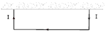 <strong>A wire (mass = 50 g,length = 40 cm)is suspended horizontally by two vertical wires which conduct a current I = 8.0 A,as shown in the figure.The magnetic field in the region is into the paper and has a magnitude of 60 mT.What is the tension in either wire? </strong> A)0.15 N B)0.68 N C)0.30 N D)0.34 N E)0.10 N