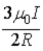 <strong>The segment of wire (total length including portions of incoming and outgoing wire = 6R)is formed into the shape shown and carries a current I.What is the magnitude of the resulting magnetic field at the point P? </strong> A) B) C) D) E)