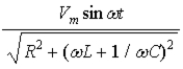 <strong>If the input to an RLC series circuit is V = V<sub>m</sub> cos ωt,then the current in the circuit is</strong> A) cos ωt B) C) D) E)