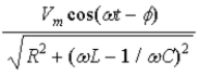 <strong>If the input to an RLC series circuit is V = V<sub>m</sub> cos ωt,then the current in the circuit is</strong> A) cos ωt B) C) D) E)