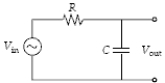 <strong>Calculate V<sub>out</sub>/V<sub>in</sub> for the circuit if R = 2.0 kΩ,C = 0.020 μF and V = 140V sin(50000t). </strong> A)0.02 B)0.45 C)0.80 D)0.98 E)2.2