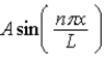 <strong>When U(x)is infinitely large elsewhere,the wave function of a particle restricted to the region 0 < x < L where U(x)= 0,may have the form ψ(x)=</strong> A) . B) . C)Aenπx<sup> / </sup><sup>L</sup>. D) . E) .