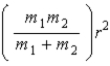 <strong>When calculating the rotational kinetic energy of a diatomic molecule,with atoms of mass m<sub>1</sub> and m<sub>2</sub>,the moment of inertia about an axis passing through the molecule's center of mass,with r the atomic separation,is</strong> A)   . B)   . C)   . D)   . E)   . <div style=padding-top: 35px> 