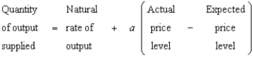 <strong>Which of the following correctly expresses why the short-run aggregate-supply curve slopes upward?</strong> A) B) C) D)