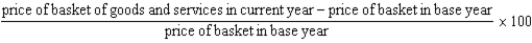 <strong>Which of the following is the correct formula for calculating the consumer price index?</strong> A) B) C) D)