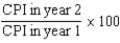 <strong>Which of the following is the correct formula for calculating the inflation rate?</strong> A) B) C) D)