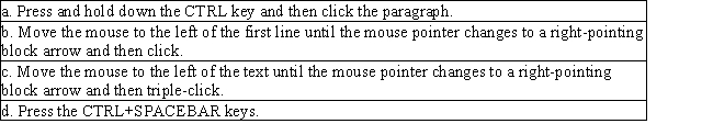 Case 2-2 A new colleague of yours has been eyeing your computer skills with envy, as you seem to know all of the shortcuts. He wants to know what your secret is. Which of the following allows you to remove character formatting?
