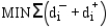 <strong>Which of the following formulas is a deviation-minimizing objective function for a goal programming problem?</strong> A) B) C) D)