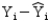 <strong>The regression residuals are computed as</strong> A) B) C) D)