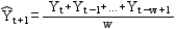 <strong>The correct formula for the weighted moving average extrapolation technique with different weights is</strong> A) B) C) D)