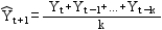 <strong>The correct formula for the weighted moving average extrapolation technique with different weights is</strong> A) B) C) D)