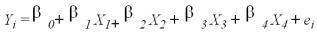 <strong>Bill wants to write the equation that demonstrates the model for explaining quarter-life crisis.He is using optimism,locus of control,income,and years since completing college as explanatory variables.Which of the following equations is most appropriate?</strong> A)   B)   C)   D)   E) none of the above <div style=padding-top: 35px> 