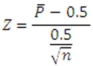 <strong>The test statistic for the sign test is ,where:</strong> A) is the sample proportion of plus signs B) is the sample proportion of minus signs C) is the sample mean of plus signs D)