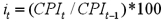<strong>Which of the following correctly identifies the expression for calculating the inflation rate for period t,based on the CPI?</strong> A) B) C) D)