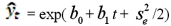 <strong>Which of the following formulas is used to make forecasts using the exponential trend model?</strong> A) B) C) D)