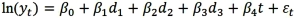 <strong>Which model is considered for a quarterly time series that seems to change on average by a fixed amount and seems to have seasonality?</strong> A) B) C) D)