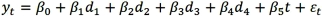 <strong>Which model is considered for a quarterly time series that seems to change on average by a fixed amount and seems to have seasonality?</strong> A) B) C) D)