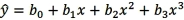 The fit of the regression equations and can be compared using the coefficient of determination R<sup>2</sup>.