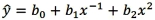 <strong>Which of the following is a quadratic regression equation?</strong> A) B) C) D)