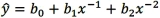 <strong>Which of the following is a quadratic regression equation?</strong> A) B) C) D)