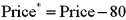 A marketing manager examines the relationship between the attendance at amusement parks and the price of admission.He estimates the following model: , where Attendance is the average daily number of people who attend an amusement park in July (in 1000s)and Price is the price of admission.The marketing manager would like to construct interval estimates for Attendance when Price equals $80.The researcher estimates a modified model where Attendance is the response variable and the Price is now defined as .A portion of the regression results is shown in the accompanying table. a.According to the modified model,what is the point estimate for Attendance when Price equals $80? B)According to the modified model,what is a 95% confidence interval for Attendance when Price equals $80? (Note that . ) C)According to the modified model,what is a 95% prediction interval for Attendance when Price equals $80? (Note that . )