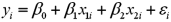 The simple linear regression model can be written in the form