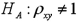 In testing the population correlation coefficient,the alternative hypothesis is .