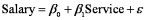 Exhibit 14-6.A manager at a local bank analyzed the relationship between monthly salary (y,in $)and length of service (x,measured in months)for 30 employees.She estimates .The following table summarizes a portion of the regression results: Refer to Exhibit 14-6.The standard error of the estimate is