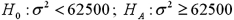 <strong>Exhibit 11-1.Becky owns a diner and is concerned about sustaining the business.She wants to ascertain if the standard deviation of the profits for each week is greater than $250.The details of the profits for the week are listed below (in dollars. )Assume that profits are normally distributed. Refer to Exhibit 11-1.The appropriate null and alternate hypotheses are:</strong> A) B) C) D)
