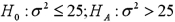<strong>The sample standard deviation of the monthly sales (in thousands of dollars)of a telecommunications firm in U.S.for two years,2010 and 2011,is computed as 6.7.Assuming that the sales data are drawn from a normally distributed population,conduct the following hypothesis tests for the population variance.Use the critical value approach at α = 0.05.</strong> A) b.