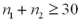 If the underlying populations cannot be assumed to be normal,then by the central limit theorem,the sampling distribution of is approximately normal only if the sum of the sample observations is sufficiently large-that is,when .