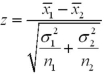 <strong>Assume the competing hypotheses take the following form: versus ,where is the population mean for population 1 and is the population mean for population 2.Also assume that the populations are normally distributed with known variances and we use independent sampling.The value of the appropriate test statistic is computed as ___________.</strong> A) B) C) D)