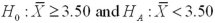 <strong>Exhibit 9-1.A university is interested in promoting graduates of its honors program by establishing that the mean GPA of these graduates exceeds 3.50.A sample of 36 honors students is taken and is found to have a mean GPA equal to 3.60.The population standard deviation is assumed to equal 0.40. Refer to Exhibit 9-1.In order to establish whether the mean GPA exceeds 3.50,the appropriate hypotheses are ______________.</strong> A) B) C) D)