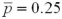 <strong>Which of the following is a point estimator?</strong> A) B)p C) D)