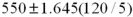 <strong>The daily revenue from the sale of fried dough at a local street vendor in Boston is known to be normally distributed with a known standard deviation of $120.The revenue on each of the last 25 days is noted,and the average is computed as $550.Construct a 95% confidence interval for the population mean of the sale of fried dough by this vendor.</strong> A) B) C) D)