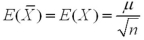 <strong>What is the relationship between the expected value of the sample mean and the expected value of the population?</strong> A) B) C) D)