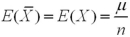 <strong>What is the relationship between the expected value of the sample mean and the expected value of the population?</strong> A) B) C) D)