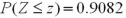 <strong>Find the z value such that .</strong> A)z = -1.33 B)z = 0.1814 C)z = 0.8186 D)z = 1.33