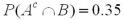 <strong>Let ,and .Compute .</strong> A)0.20 B)0.50 C)0.65 D)0.70